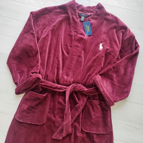 POLO Ralph Lauren NEW Men's Terry Velour Robe - Picture 1 of 15